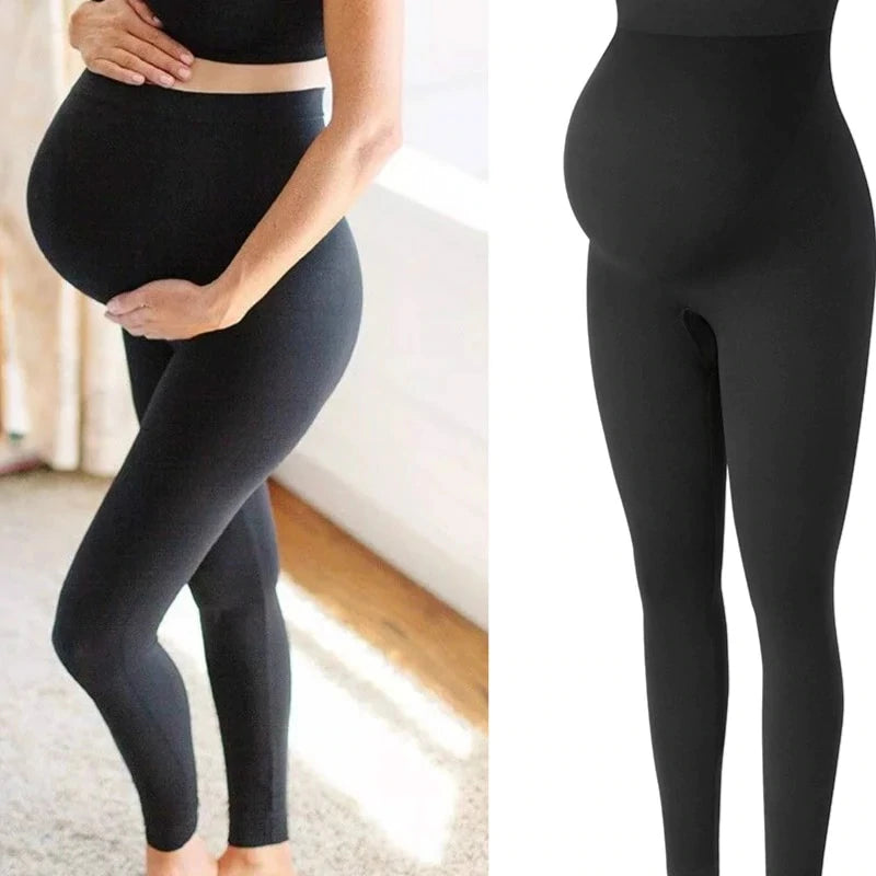 MRAFDGFB Maternity Leggings Over The Belly Seamless Butt Lifting  Compression Workout Pregnancy Leggings for Women (Blue, S) at   Women's Clothing store