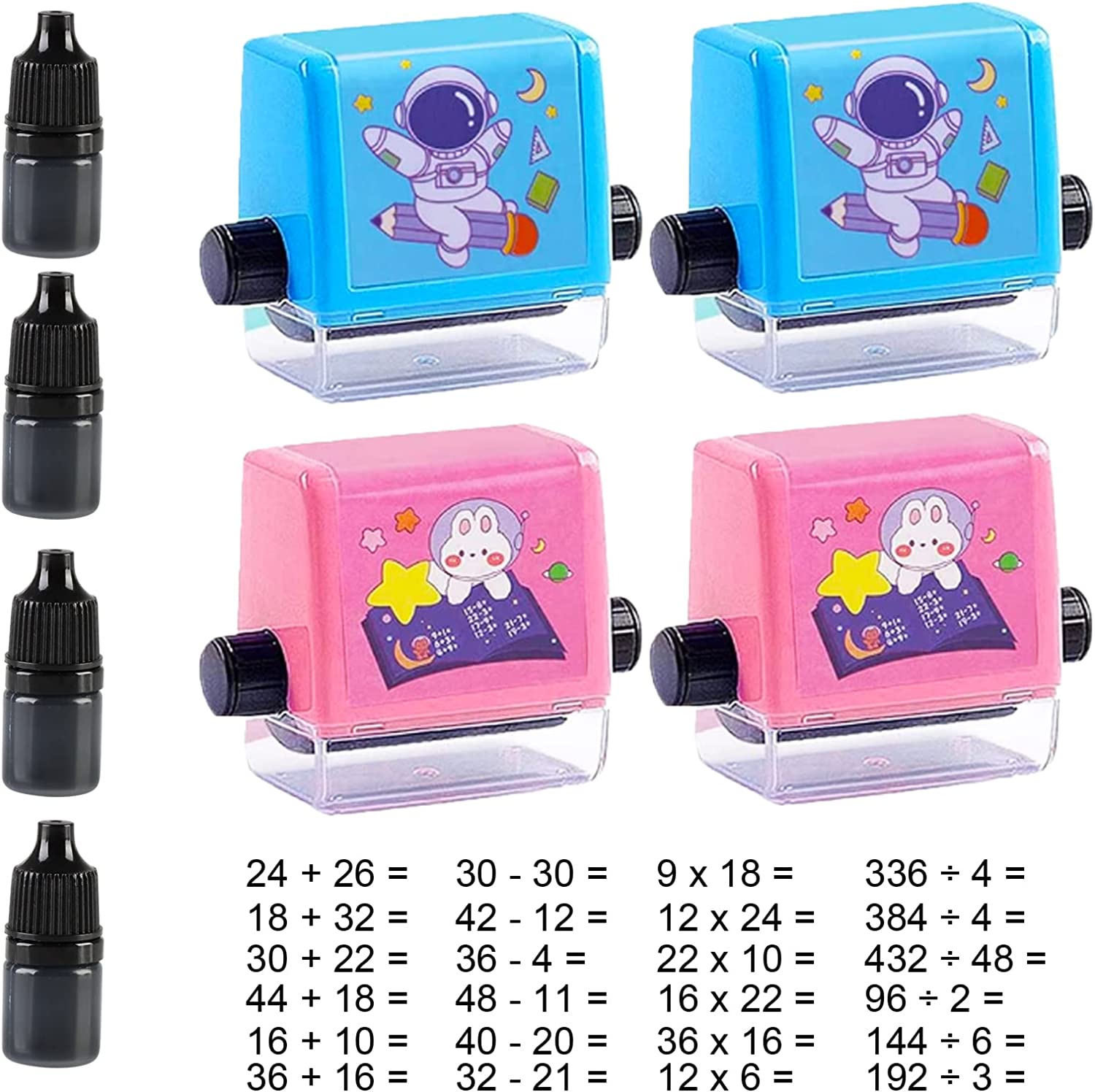 BrightRise Math Mastery Roller Stamps (4 Pack)
