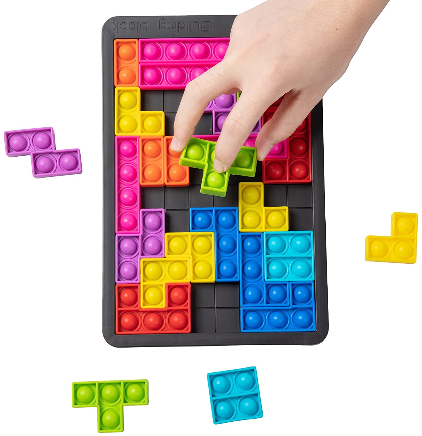 BrightRise TetrisPOP™ 2-in-1 Fidget Pop Puzzle
