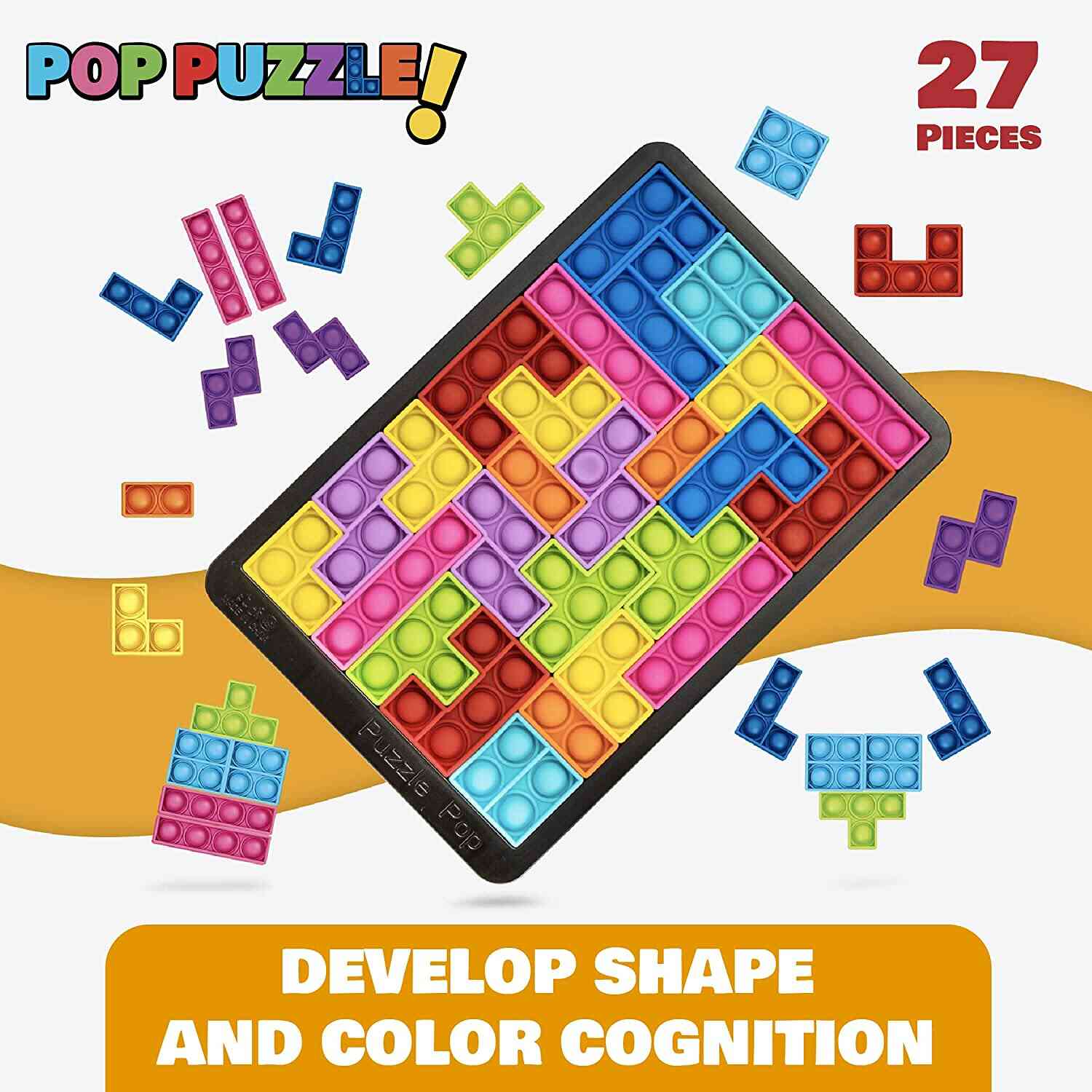 BrightRise TetrisPOP™ 2-in-1 Fidget Pop Puzzle