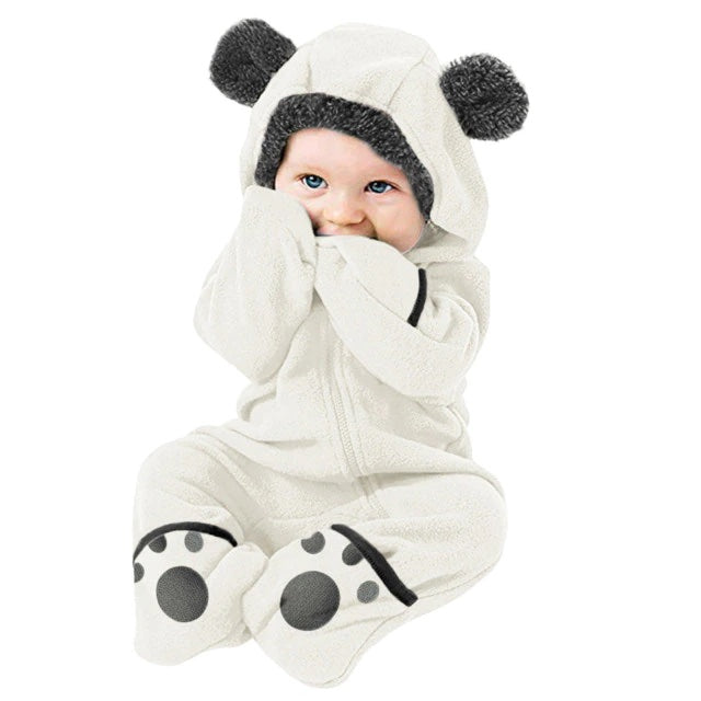 CuddleBear™ Fleece Baby Bunting Bodysuit