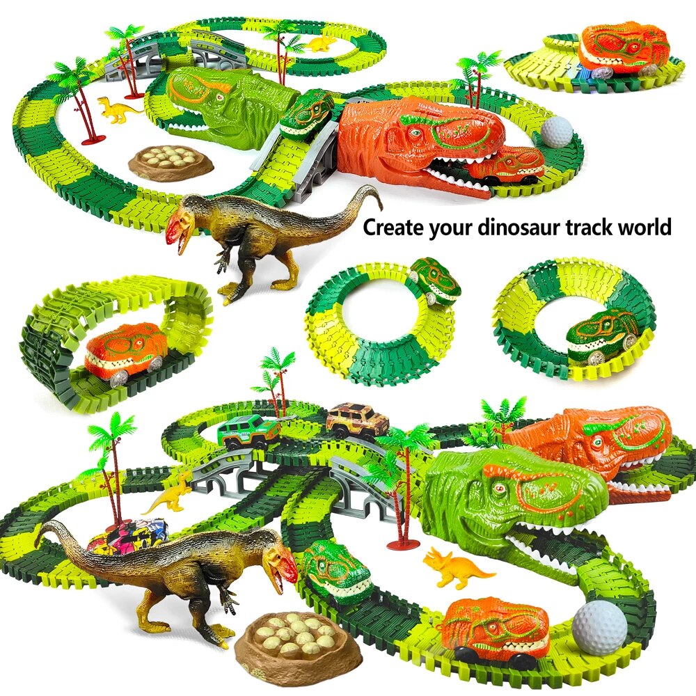 Dinosaur Track Toys - Dinosaur Race Car Track Toy Set Dinosaurs