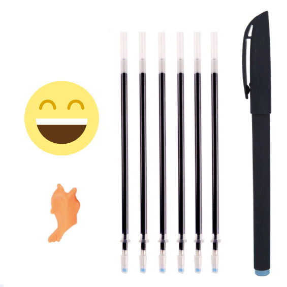 Pen Bundle (1 Pen, 5 Refills, 1 Silicon PenGrip)