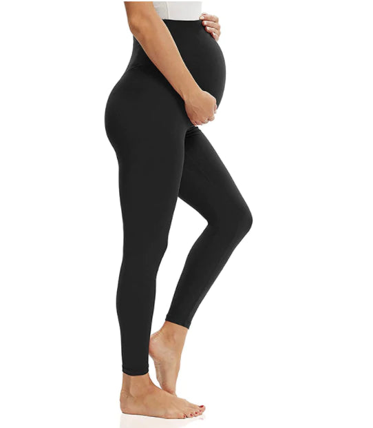  Hi Clasmix Maternity Leggings Over The Belly Butt Lift - Buttery  Soft Non-See-Through Workout Pregnancy Leggings