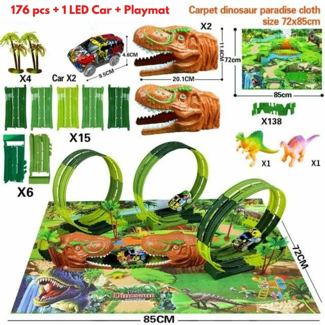 BrightRise Dinosaur Track Set™ (Loops & Volcano Special Edition)
